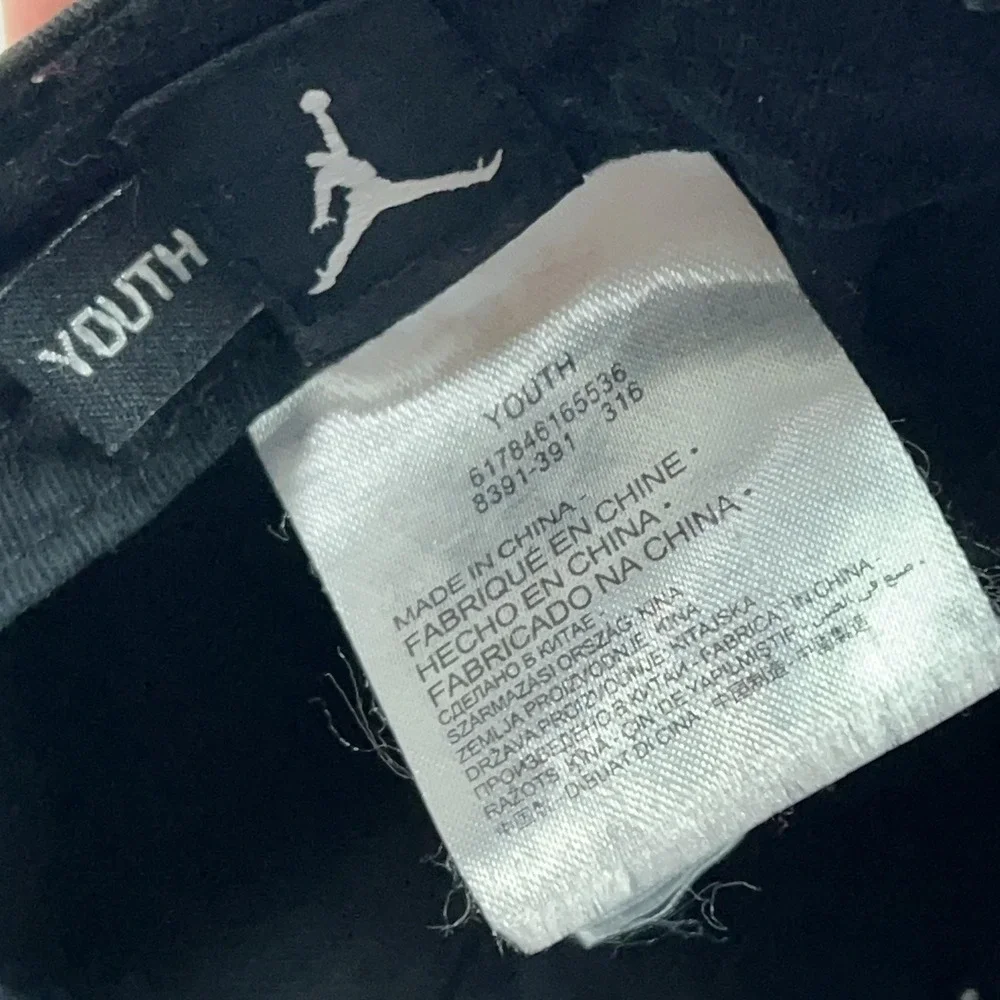 Jordan Nike Hat Cap Strap Back Youth Black Red Jumpman Logo‎ Basketball Boys